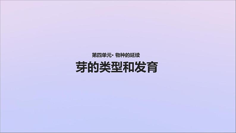 生物济南版八年级上册同步教学课件第4单元 物种的延续第1章绿色开花植物的一生第6节芽的类型和发育01