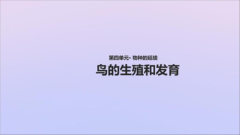 生物济南版八年级上册同步教学课件第4单元 物种的延续第2章动物的生殖和发育第3节鸟的生殖和发育01