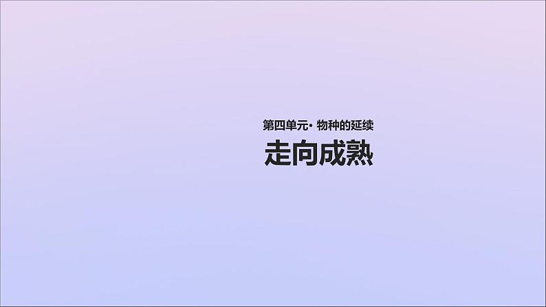 生物济南版八年级上册同步教学课件第4单元 物种的延续第3章人类的生殖和发育第3节走向成熟01