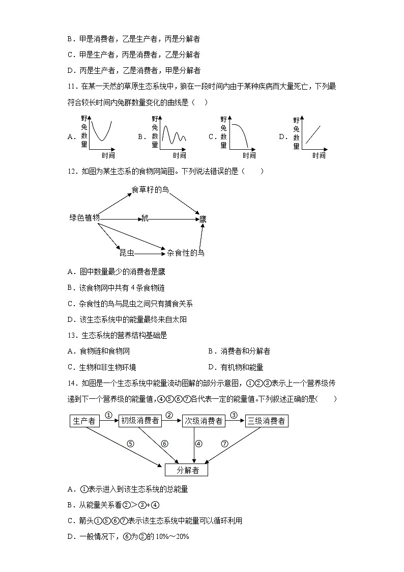 山东省菏泽市曹县2021-2022学年八年级下学期期末生物试题(含答案)03