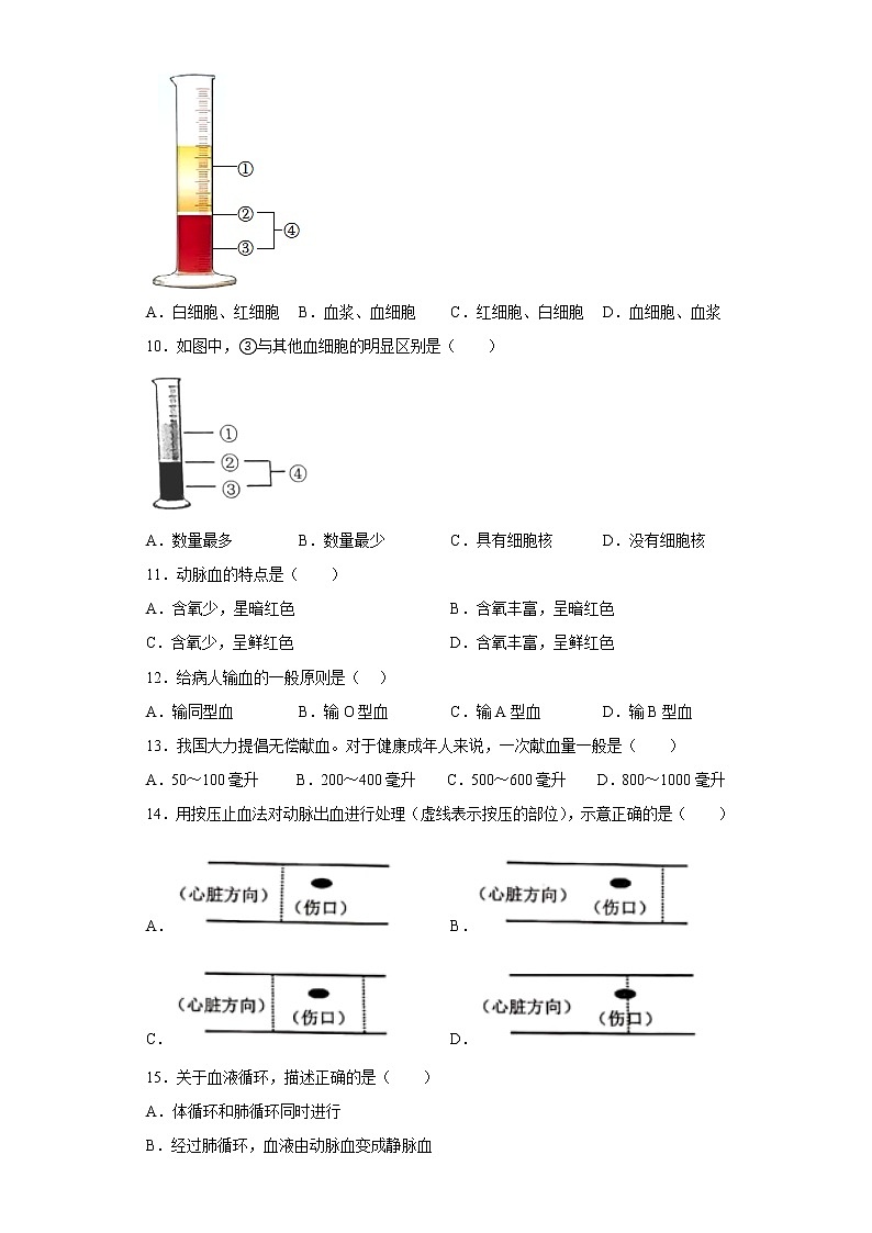广西贵港市港南区2021-2022学年七年级下学期期中生物试题(含答案)02