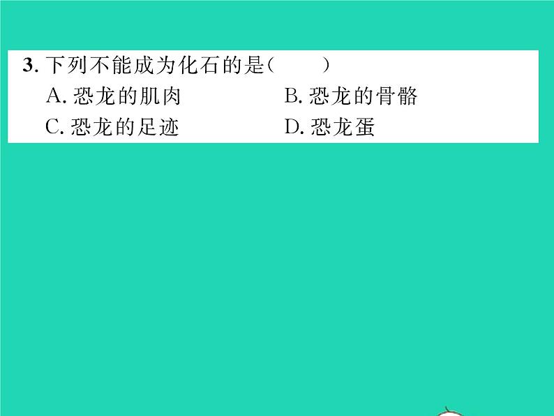 2022八年级生物下册第七单元生物圈中生命的延续和发展第三章生命起源和生物进化第二节生物进化的历程第1课时学习研究生物进化的方法习题课件新版新人教版06