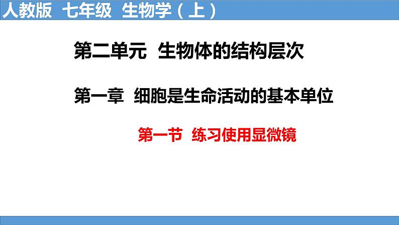 2.1.1  练习使用显微镜（课件+教案+练习）01