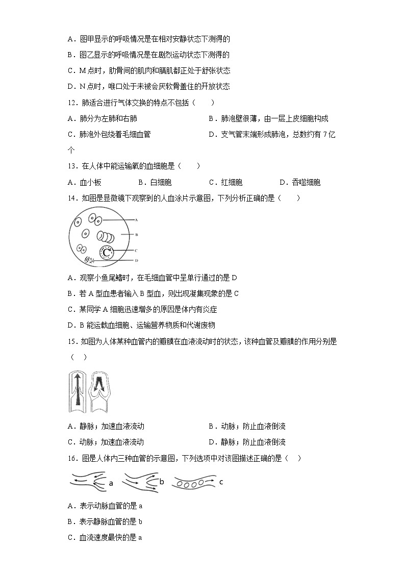 辽宁省阜新市清河门区2021-2022学年某校七年级下学期期中生物试题(含答案)03