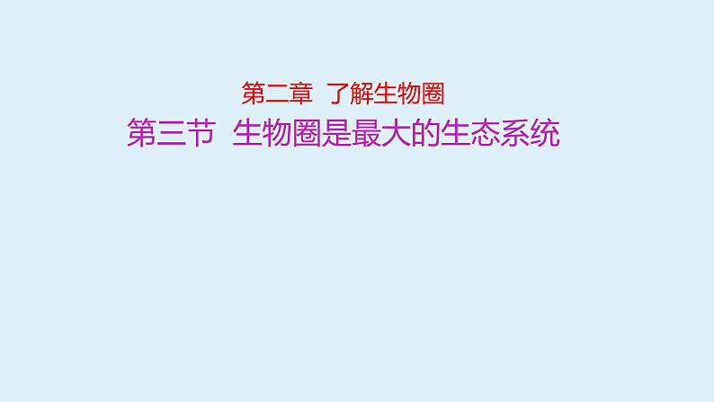 人教版七年级2.3生物圈是最大的生态系统课件第3页