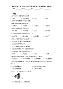 重庆市綦江区2021-2022学年八年级上学期期末生物试题(含答案)