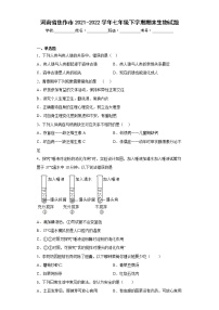 河南省焦作市2021-2022学年七年级下学期期末生物试题(含答案)