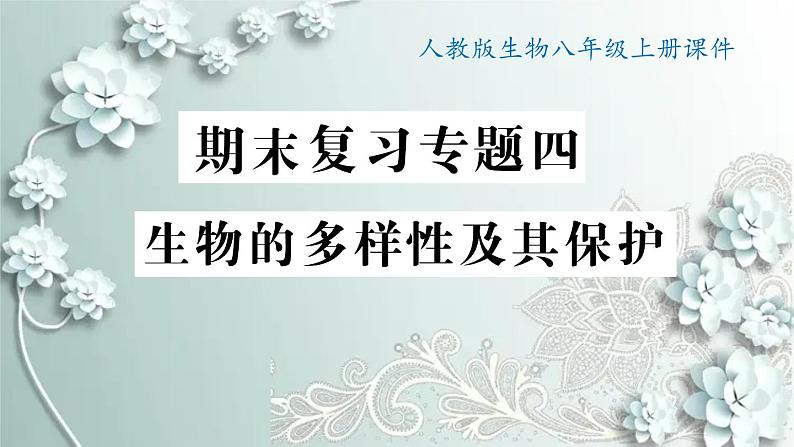 人教版生物八年级上册 期末专题复习四 课件第1页