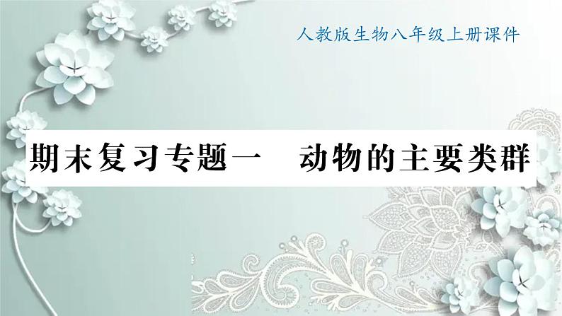 人教版生物八年级上册 期末专题复习一 课件01
