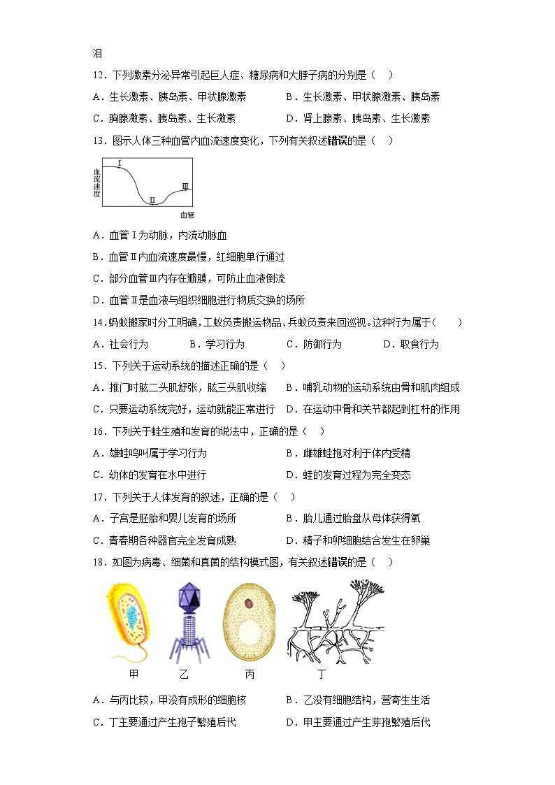 福建省厦门市同安区2021-2022学年八年级下学期期中物试题(含答案)02