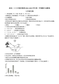 江西省南昌市第二十八学中教育集团 2022-2023 学年七年级上学期期中生物试题(含答案)