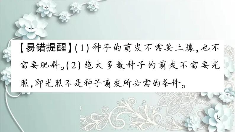 人教版生物七年级上册 第一节 种子的萌发 课件04