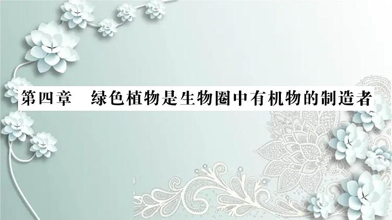 人教版生物七年级上册 第四章 绿色植物是生物圈中有机物的制造者 课件01