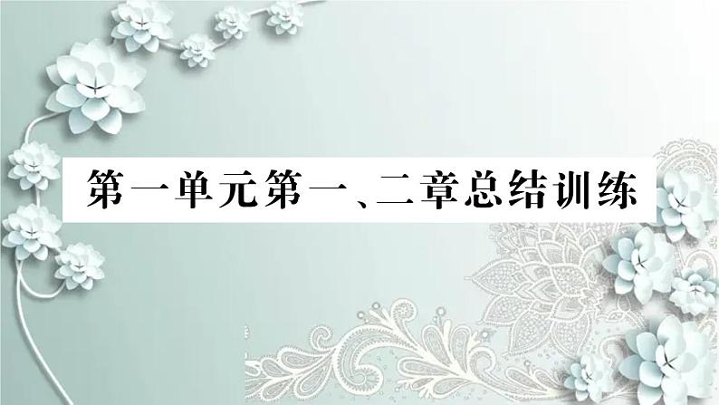 人教版生物七年级上册 第一单元第一、二章总结训练 课件第1页