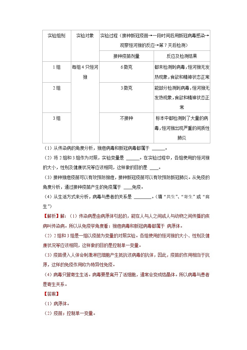 专题15 实验探究-三年（2020-2022）中考生物真题分项汇编（四川专用）（解析版）第3页