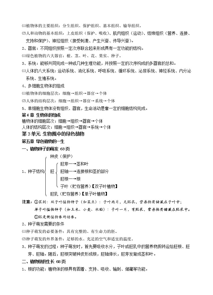 苏教版生物复习资料知识点整理第3页