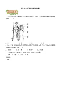 2018-2022年安徽中考生物5年真题1年模拟汇编 专题06 人体内物质的运输和废物排出（学生卷+教师卷）