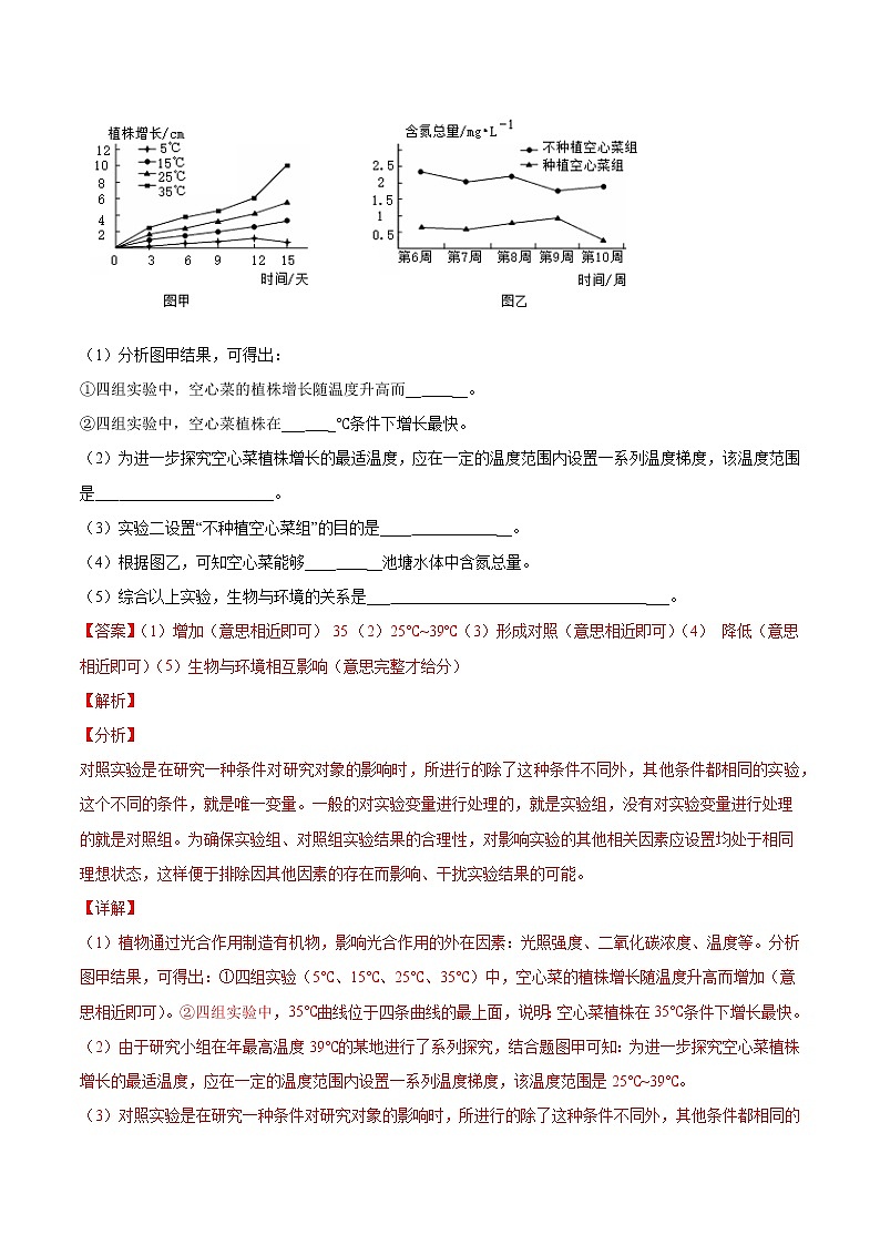 2018-2022年福建中考生物5年真题1年模拟汇编 专题01 科学探究（学生卷+教师卷）03