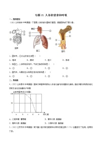 2020-2022年江苏中考生物3年真题汇编 专题05 人体的营养和呼吸（学生卷+教师卷）