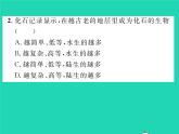 2022八年级生物下册第七单元生物圈中生命的延续和发展第三章生命起源和生物进化第二节生物进化的历程第2课时生物进化的大致历程习题课件新版新人教版