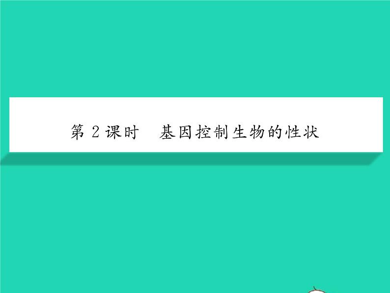 2022八年级生物下册第七单元生物圈中生命的延续和发展第二章生物的遗传与变异第一节基因控制生物的性状第2课时基因控制生物的性状习题课件新版新人教版第1页