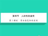 2022八年级生物下册第七单元生物圈中生命的延续和发展第二章生物的遗传与变异第四节人的性别遗传第1课时男女染色体的差别习题课件新版新人教版