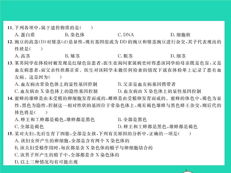 2022八年级生物下学期期中测试习题课件新版新人教版第4页