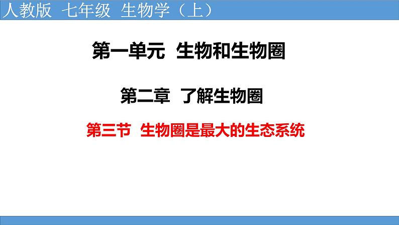 1.2.3 生物圈是最大的生态系统（课件）第1页