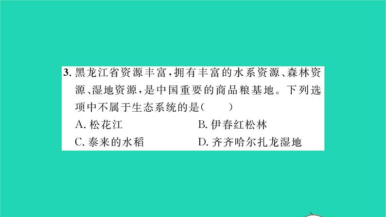 2022—2023学年度新版生物北师大版八年级下册第8单元生物与环境第23章生态系统及其稳定性第2节生态系统概述习题课件07