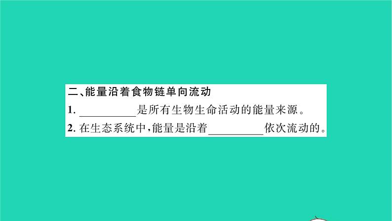 2022—2023学年度新版生物北师大版八年级下册第8单元生物与环境第23章生态系统及其稳定性第3节生态系统的结构和功能习题课件第4页