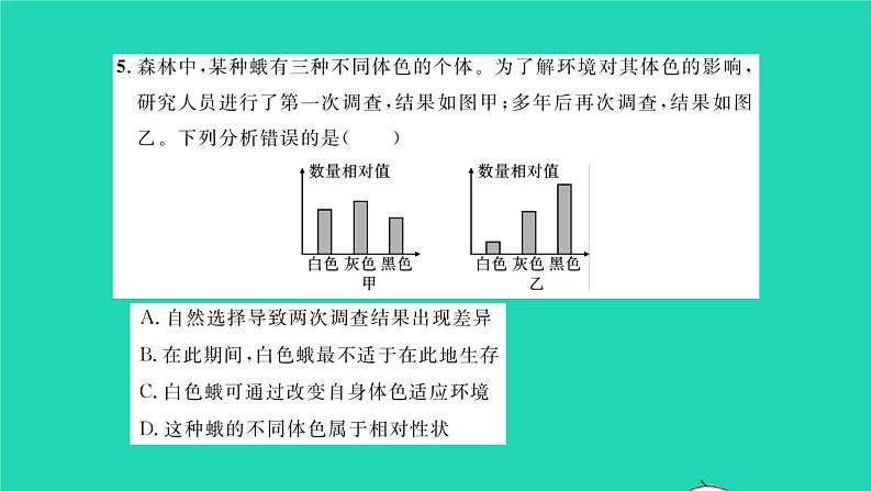 2022—2023学年度新版生物北师大版八年级下学期期中检测习题课件06