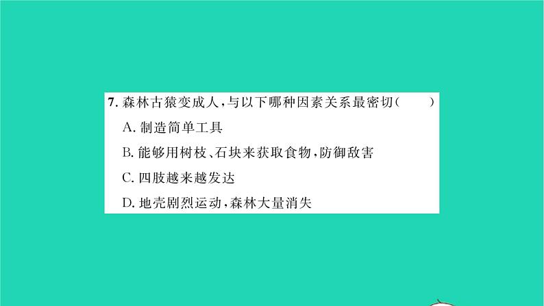 2022—2023学年度新版生物北师大版八年级下学期期中检测习题课件08