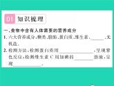 2022七年级生物下册第8章人体的营养第1节人类的食物习题课件新版北师大版