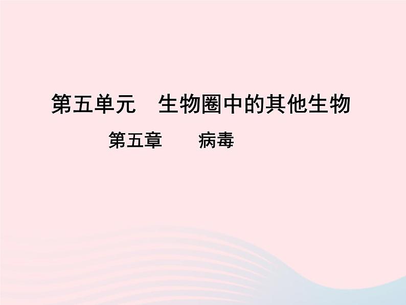 2022八年级生物上册第五章病毒教学课件新版新人教版01