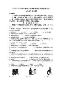 山东省济宁市曲阜市2022-2023学年七年级上学期期中生物试题（含答案）