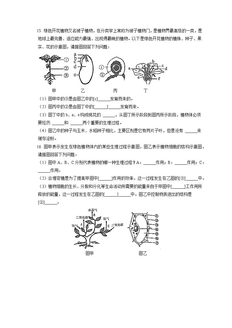 2021-2022学年辽宁省营口市七年级（上）期末生物试卷(含答案解析)03