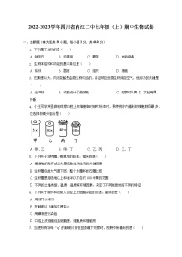 四川省内江二中2022-2023学年七年级上学期期中生物试卷(含答案)