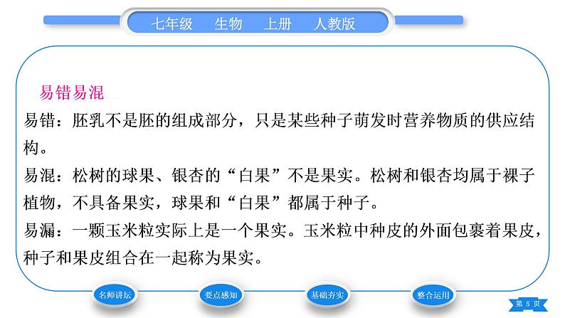 人教版七年级生物上第三单元生物圈中的绿色植物第一章生物圈中有哪些绿色植物第二节种子植物习题课件第5页