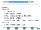 人教版七年级生物下第四单元第1章人的由来第1节人类的起源和发展习题课件