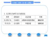 人教版八年级生物上第五单元生物圈中的其他生物第二章动物的运动和行为第二节先天性行为和学习行为习题课件