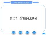 人教版八年级生物下第七单元生物圈中生命的延续和发展第三章生命起源和生物进化第二节生物进化的历程习题课件
