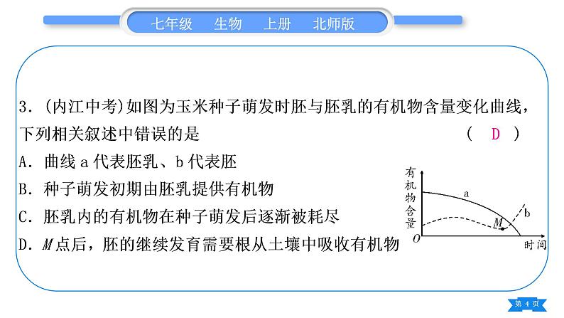 北师大版七年级生物上第3单元第6、7章期末复习习题课件第4页