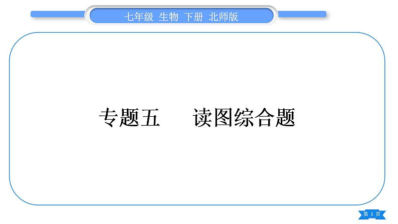 北师大版七年级生物下第4单元生物圈中的人专题五读图综合题习题课件第1页