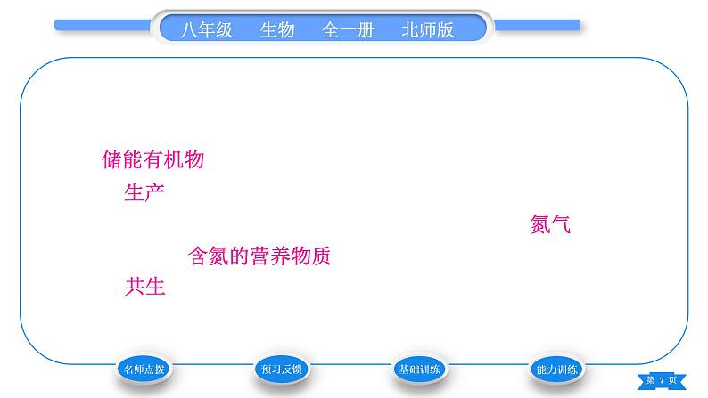 北师大版八年级生物上第5单元生物圈中的动物和微生物第18章生物圈中的微生物第1节微生物在生物圈中的作用第2课时微生物在生物圈中的作用习题课件第7页