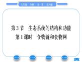 北师大版八年级生物下第8单元生物与环境第23章生态系统及其稳定性第3节生态系统的结构和功能第1课时食物链和食物网习题课件