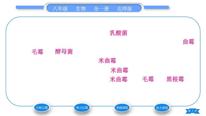 北师大版八年级生物下第9单元生物技术第25章生物技术第1节发酵技术习题课件07