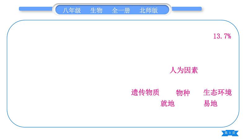 北师大版八年级生物上第5单元生物圈中的动物和微生物复习与提升二(第17章～第18章)习题课件第3页