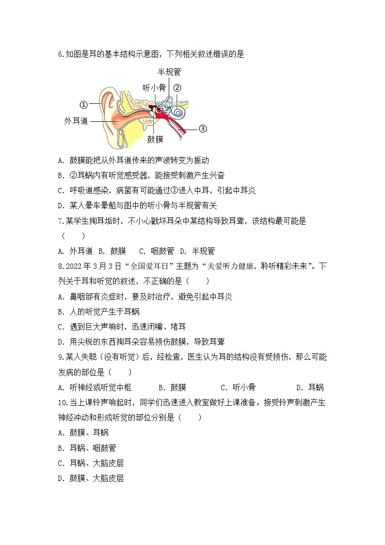 4.6.1《人体对外界环境的感知》第2课时   课件+教案+习题02