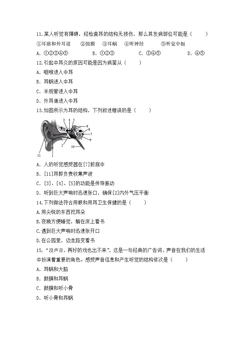 4.6.1《人体对外界环境的感知》第2课时   课件+教案+习题03