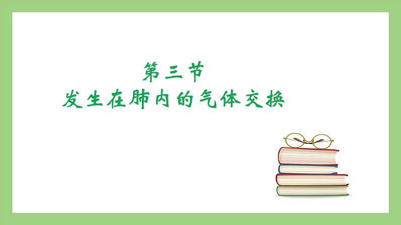 人教版七年级下册生物 4.3.2发生在肺内的气体交换（课件）第2页